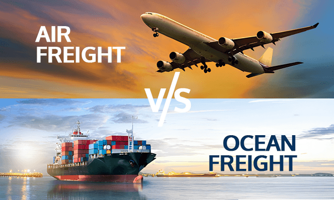 Air vs sea freight shipping logistics for custom apparel imports